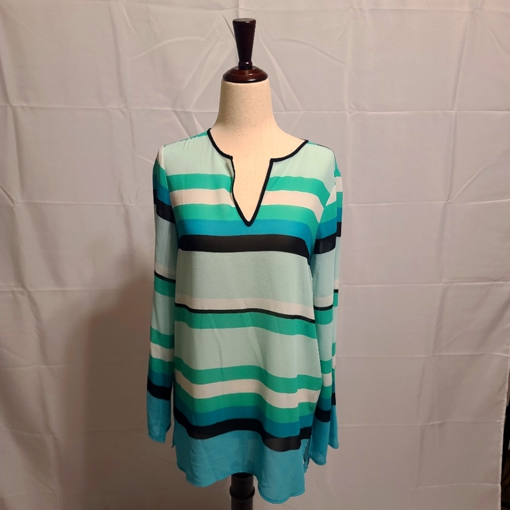 Michael Kors Kirkham Stripe V-Neck Size xsmall
